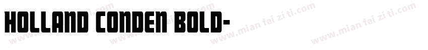 Holland Conden Bold字体转换